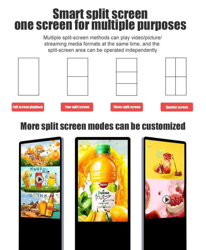 Wholesale All-in-One Kiosk Smart Split-Screen Advertising Machine Digital Signage