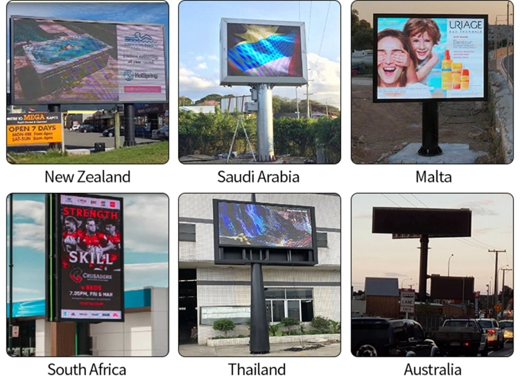 Outdoor Billboard Steel Structure Digital Advertising P8 LED Screen for Sale