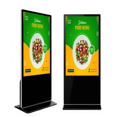 43 55 65-дюймовый интерактивный рекламный 4K-экран для установки в помещении TV сенсорный экран цифровой тотем LCD дисплей <a href='/Рекламный-киоск/'>Рекламный киоск</a> вертикальный Цифровые табло
