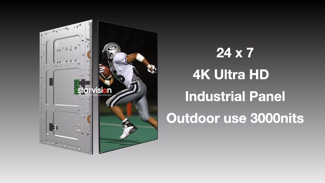 Waterproof Advertising LCD Display High Resolution 3000 Nits Video Technical Outdoor Digital Signs