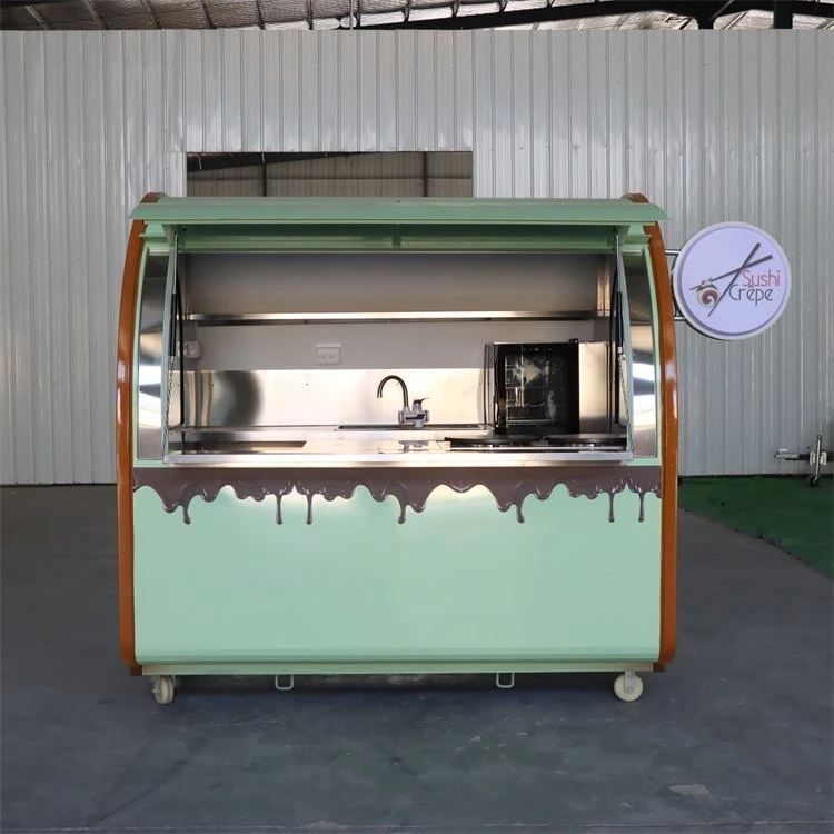 Mobile Small Fast Food Concession Hot Dog Food Truck Crepe Food Car Kisok Caravan