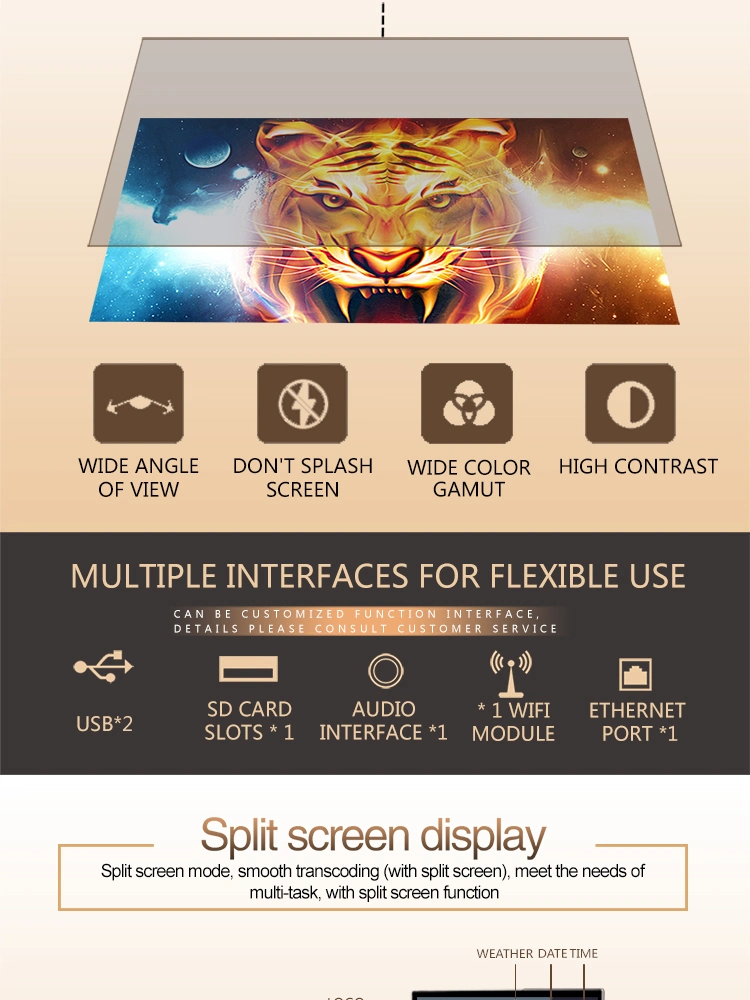 Digital Signage Advertising Display WiFi Touch Screen Android 4K FHD 1980*1080 Information Kiosk for Indoor Use