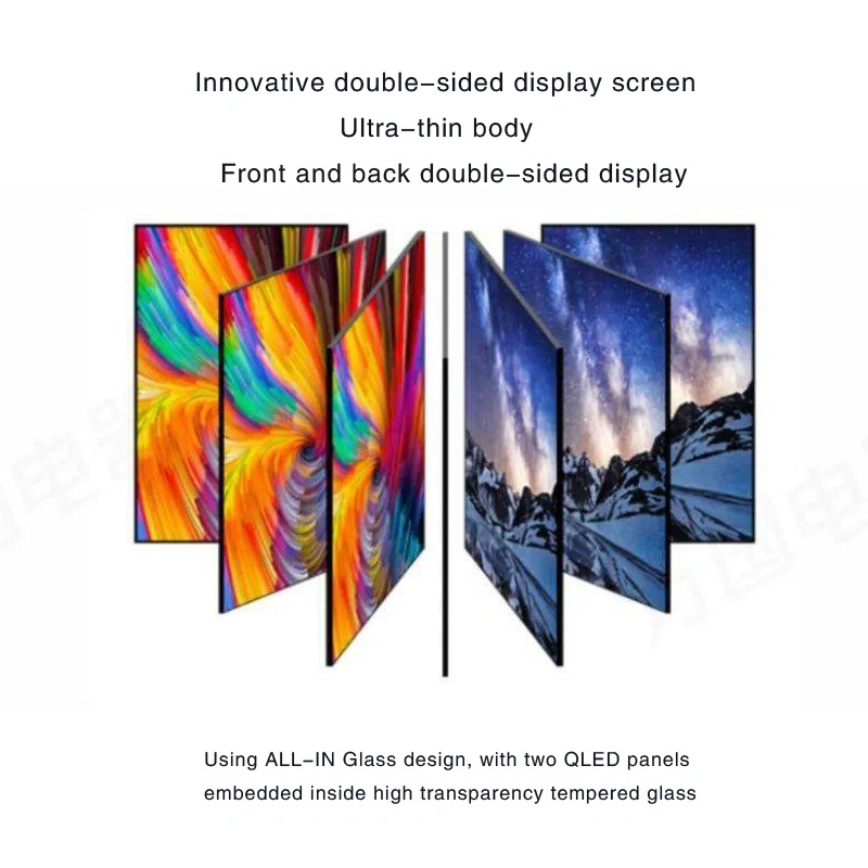 55&quot; Tempered Glass Two-Face Capacitive Touch Screen Display LCD Advertising Video Kiosk