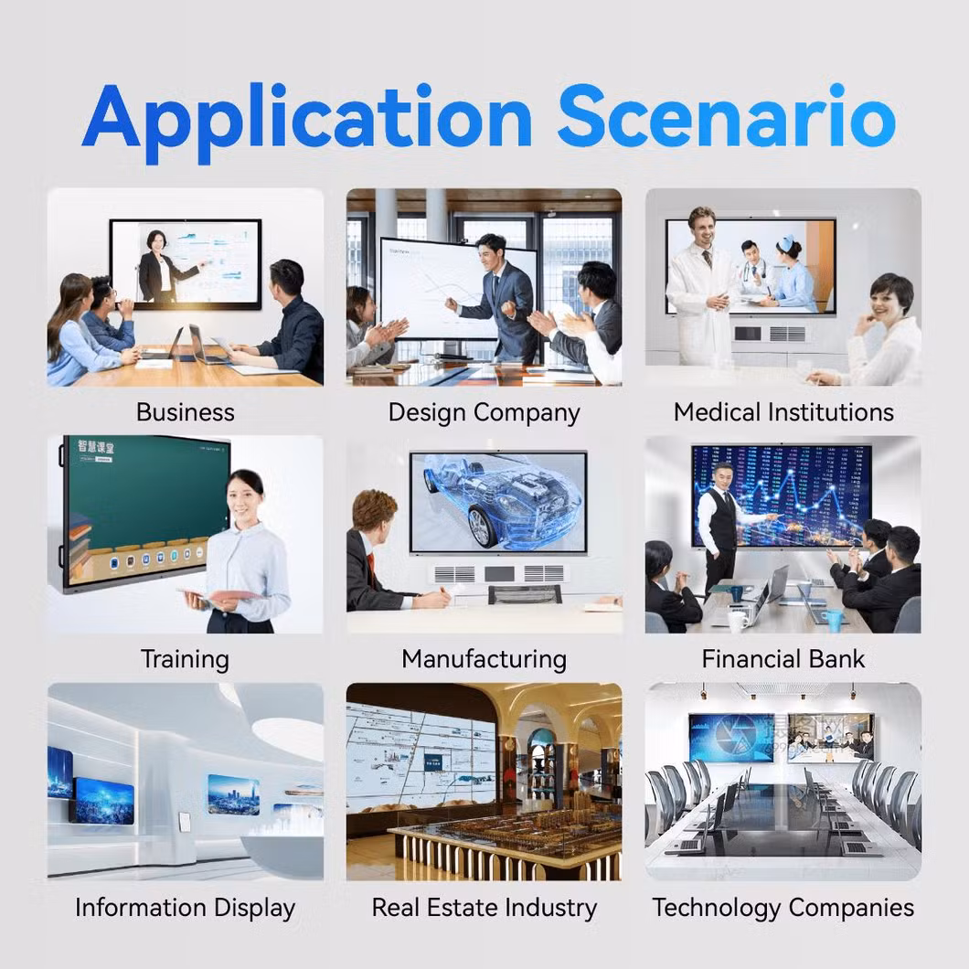 75inch 4K Intelligent Touch Panel with Android&Windows System for Conference, 4.8MP Camera I3/I5/I7 Optional