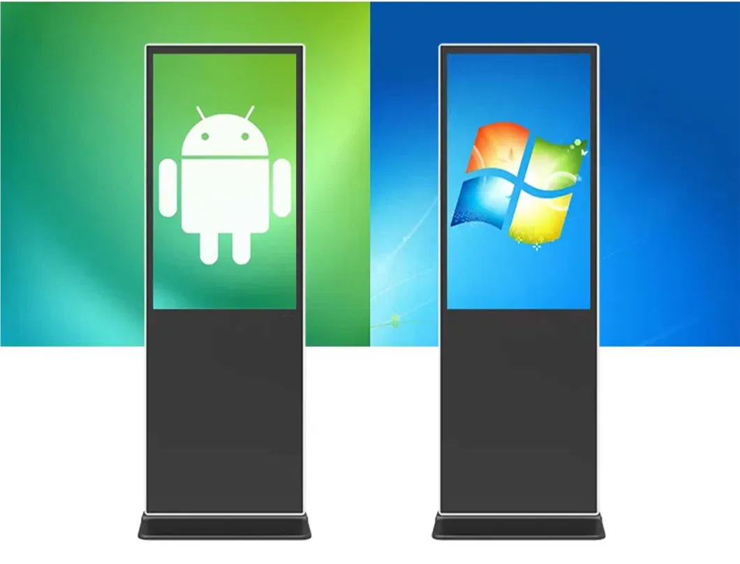 Floor Standing Vertical Interactive Totem LCD Kiosk Advertising Display Digital Touch Screen Digital Signage