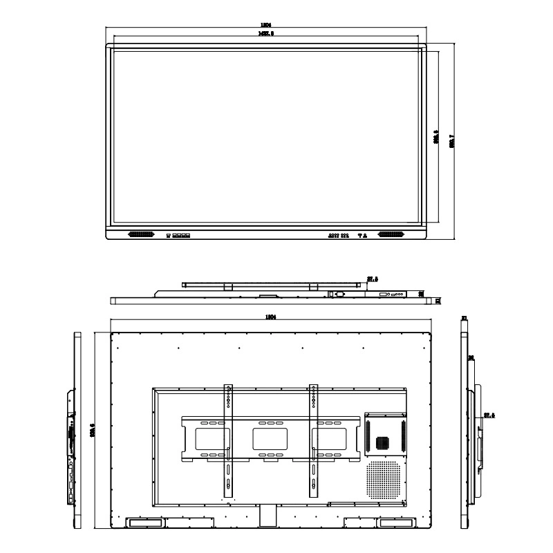 Interactive Whiteboard 65 Inch IPS Smart TV Video Outdoor Kiosk Monitor Anti-Reflect Glass LCD Display Digital Signage Android Advertising