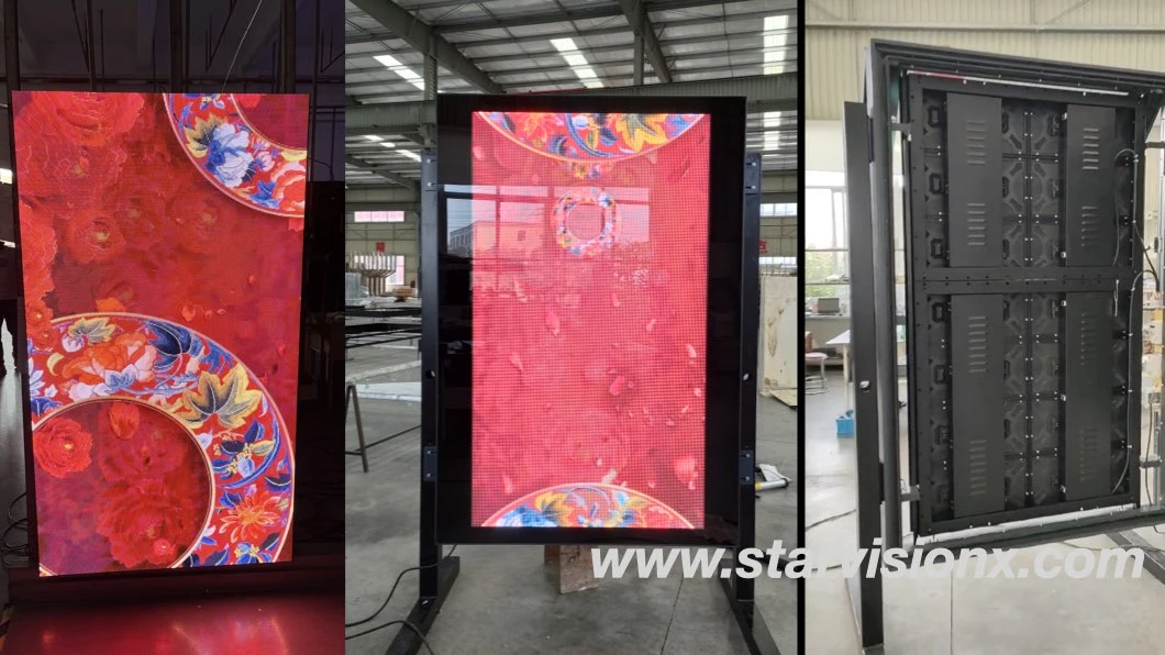 5500nits P3 Full Color Digital Advertising Outdoor LED Screen Totem for Street