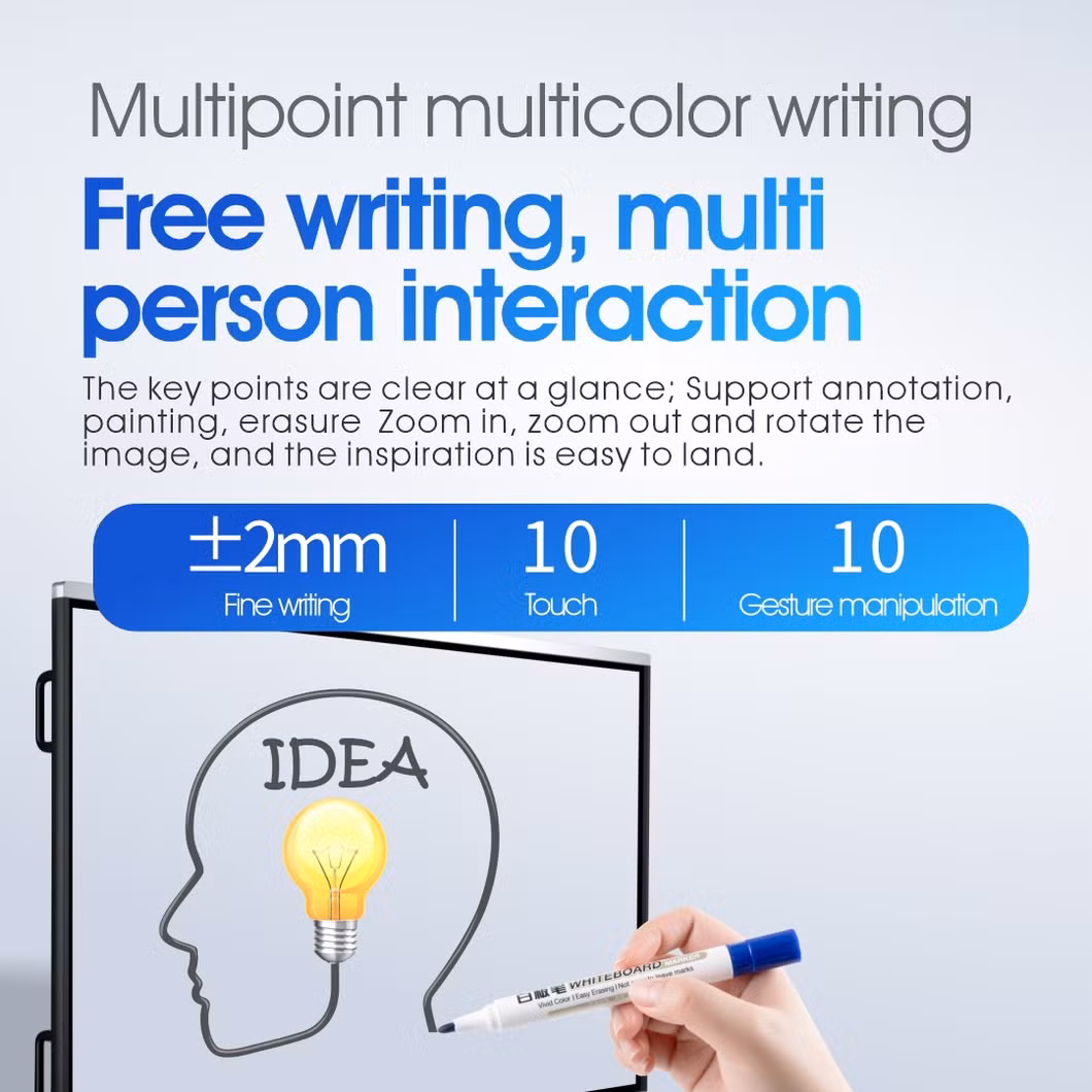 Factory Low Price Full Color 4K 55&prime;&prime; LED Interactive Touch Panel
