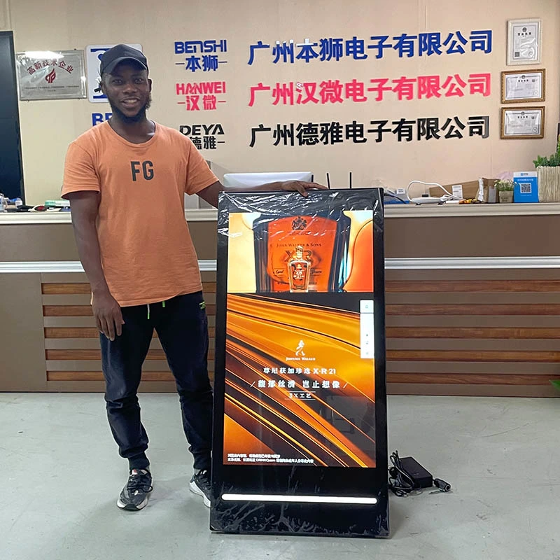 High Brightness 43 Inch Outdoor Waterproof Touch Screen Floor Standing Kiosk LCD Display Digital Signage