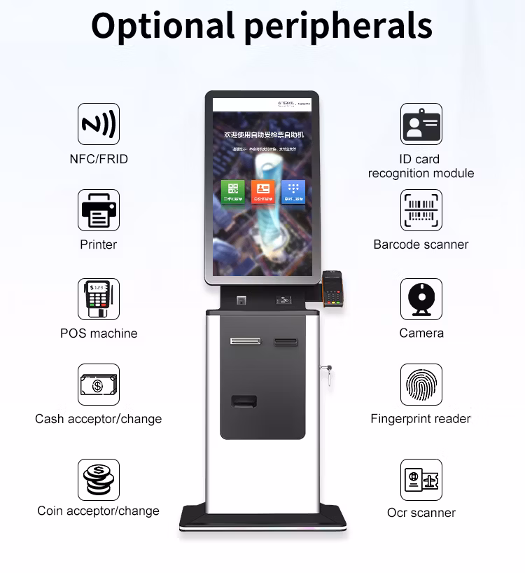 Self Service Payment SIM Gift Card Vending/Dispensing/Printing Kiosk with Navigation Pad and POS Terminal