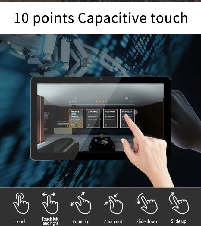 21.5&prime;&prime; 10-Point Capacitive Touch Screen Panel Ad Player Rk3588 Digital Display Kiosk