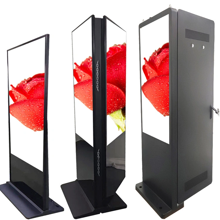 High-End Atmospheric Indoor LED Totem Display with Base LCD Multimedia Display Totem Kiosk