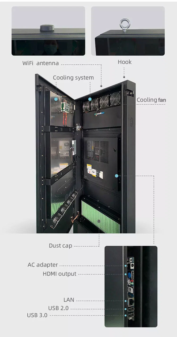 China High Design Smart Screens 4K Touch Totem Player Business Commercial Marketing Advertise Outdoor LCD Digital Signage