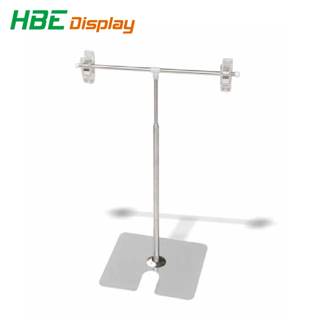 Supermarket A4 Size Rectangle Single Pedestal Directional Promotion Sign Holder