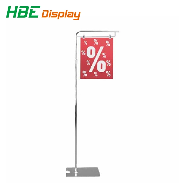 Supermarket A4 Size Rectangle Single Pedestal Directional Promotion Sign Holder