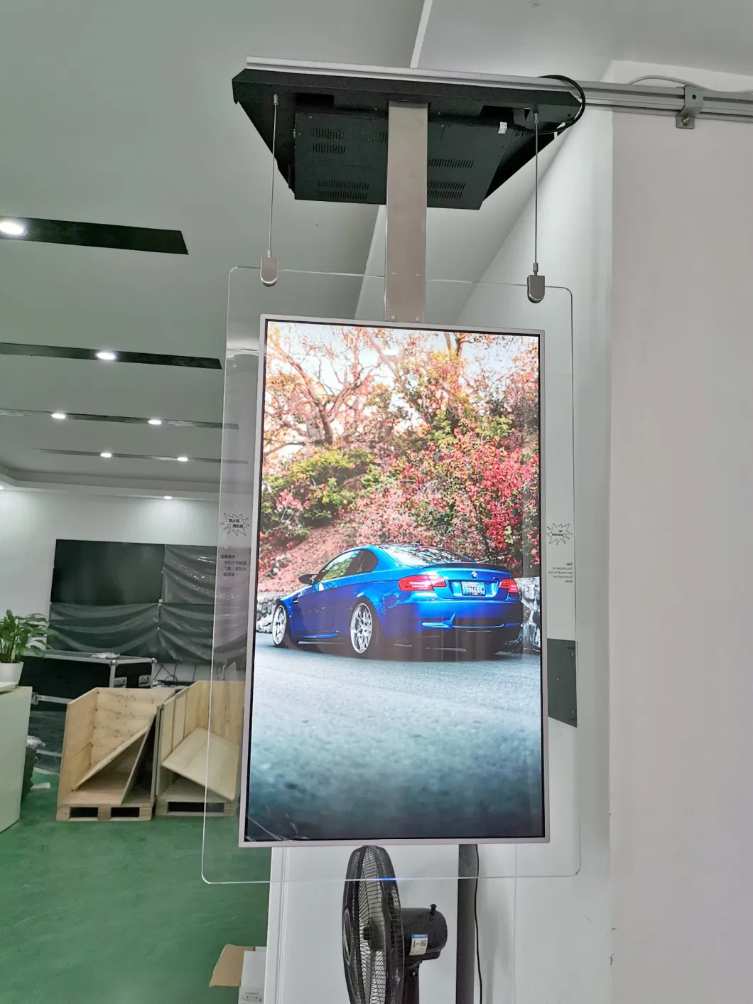 Two Sides Floor Stand Android 55 Inch Screen UHD Resolution Business Digital Signage