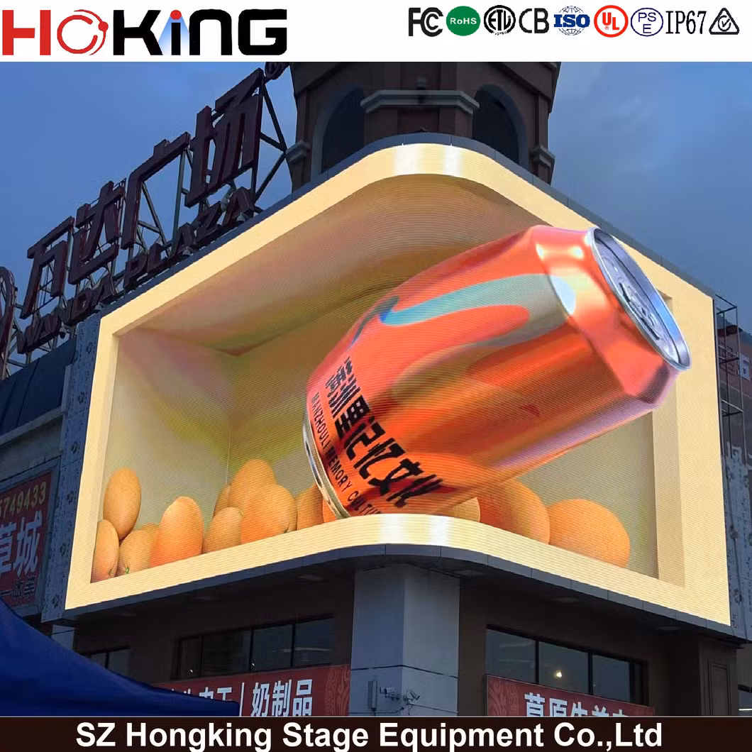 Outdoor P10 High Brightness 3840Hz SMD Full Color Video Wall Advertising Digital 3D Billboard Sign LED Display Screen