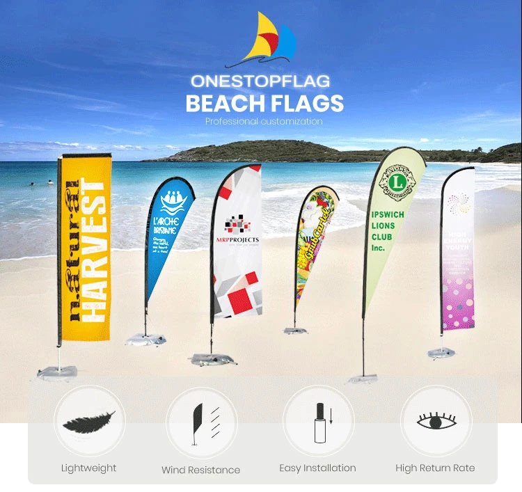 Onestopflag Different Size Wholesale Digital Printing Outdoor Feather Flag Advertising