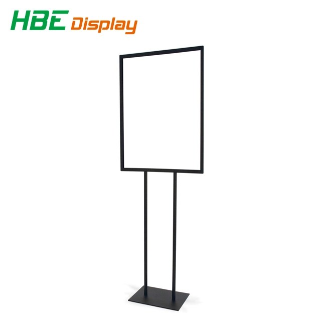 Black Metal Newspaper Advertising Display Stand Sign Holder