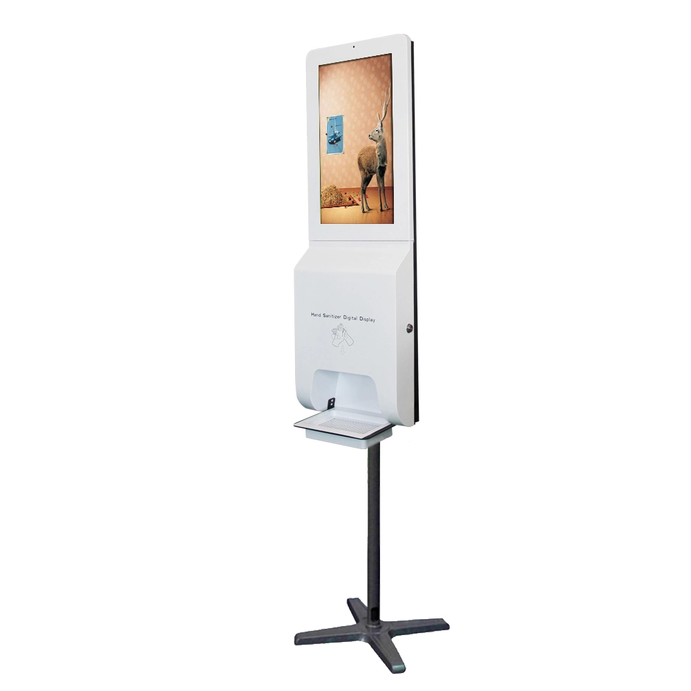 21.5inch Floor Standing Hand Sanitizer Digital Display Temperature Measure Kiosk