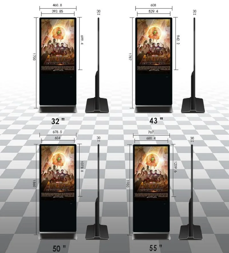 49inch Multi-Touch Interactive LCD Screen Advertising Player Totem Kiosk for Shopping Mall