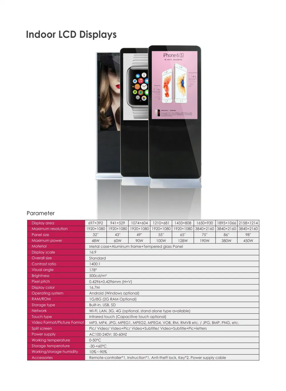 LG Touch Screen Interactive Kiosk LCD Display Advertising Display Digital Signage