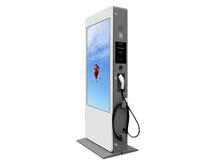 65 Inch Air-Cooled Vertical Screen Landing Outdoor Charging Pile Advertising Machine Big Advertising Screen Dual Touch Screen Kiosk