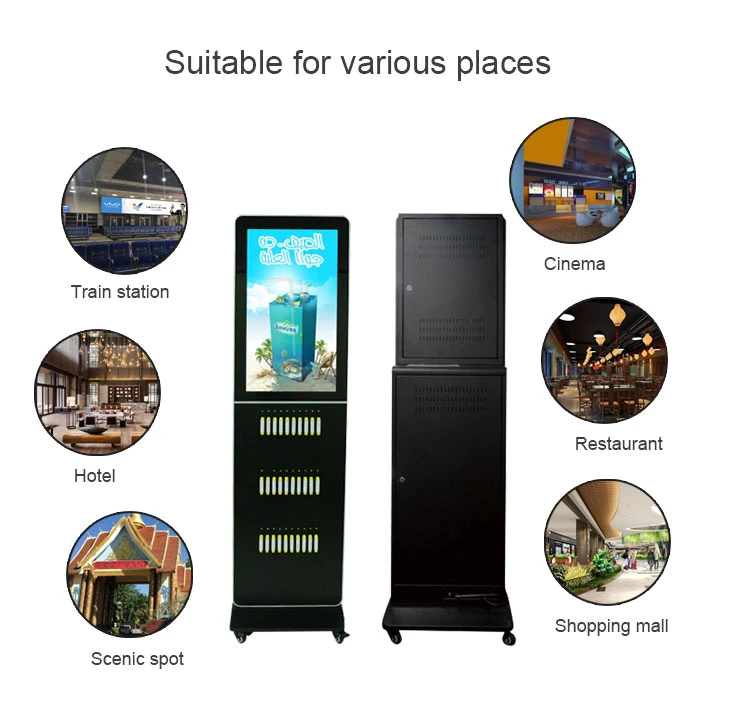 Sharing Power Bank LCD Kiosk Factory Price Phone Charging Station Rental for Public Area