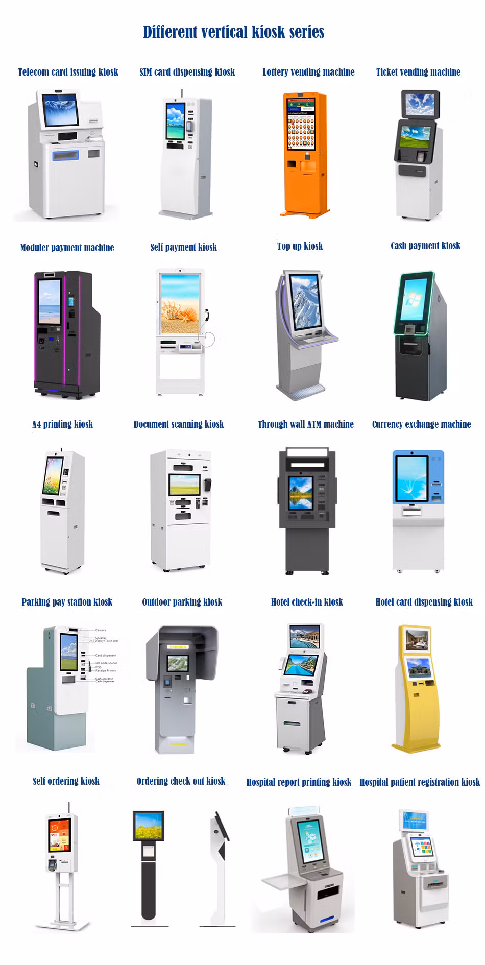Custom Manufacturer Android Self Service Ordering Kiosk with Hardware Software Turnkey Solution