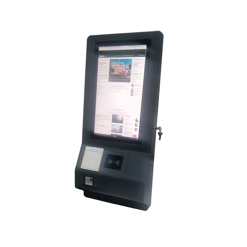 Wall Mounted Capacitive Kiosk Ordering System Touch Screen Self Ordering Kiosk for Restaurant