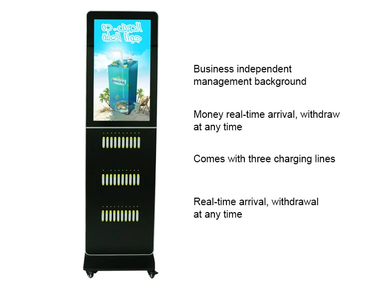 Sharing Power Bank LCD Kiosk Factory Price Phone Charging Station Rental for Public Area