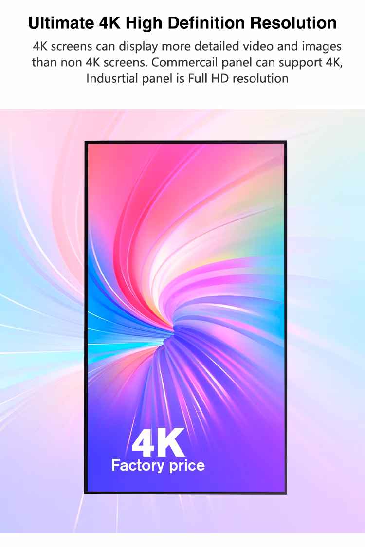 Semi Outdoor 1000-2500 Nits Video Digital High Brightness Player Shops LCD Advertising Signage Window Facing Display Screen
