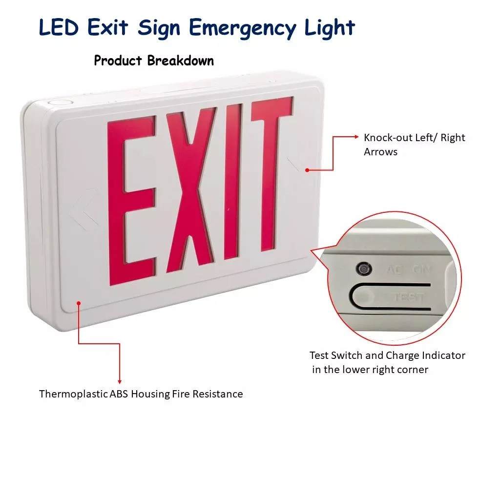 Durable Emergency Light Exit Light LED Emergency Signs