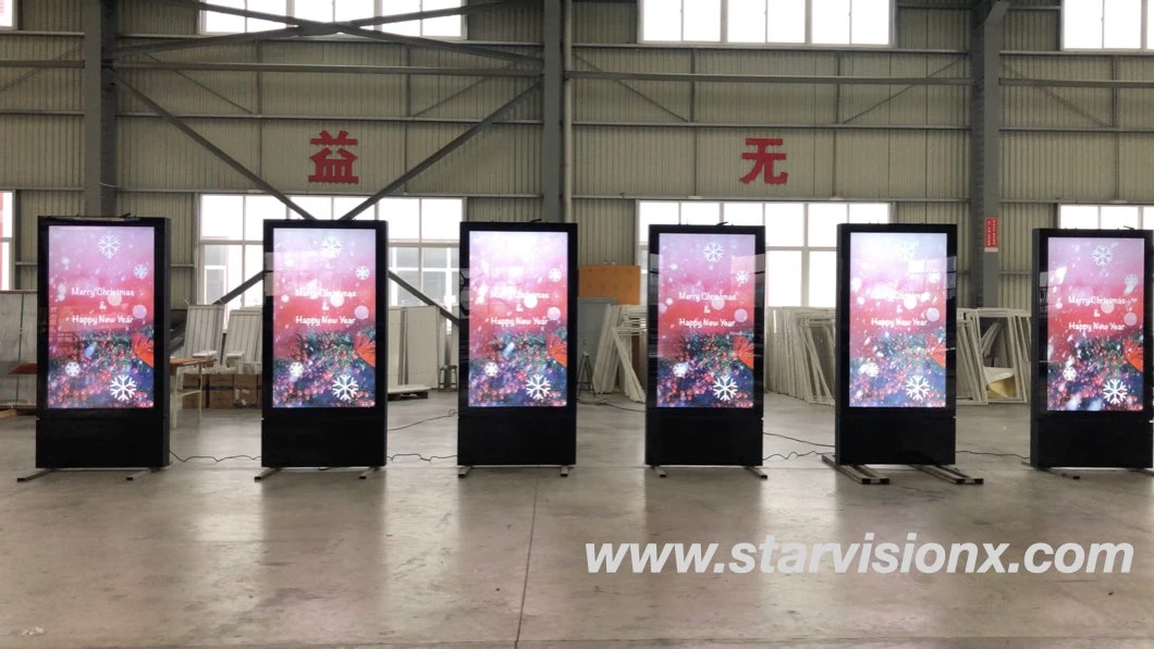 5500nits P3 Full Color Digital Advertising Outdoor LED Screen Totem for Street