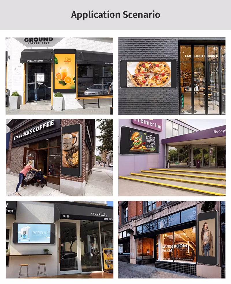 Basic Customization Gas Station 43&quot; 49&quot; 55&quot; 65&quot; IP65 Waterproof LCD Display Wall Mounted Digital Signage Outdoor Advertising Signs