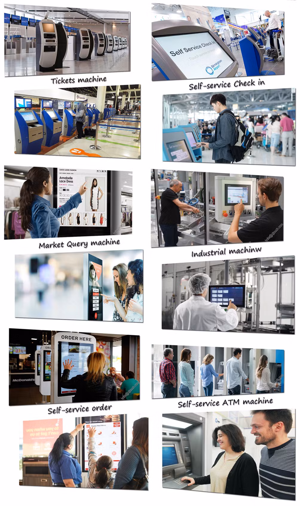 12.1&quot; TFT-LCD Screen Multi Pcap Touchscreen Display PC Monitor Smart Interactive Flat Panel