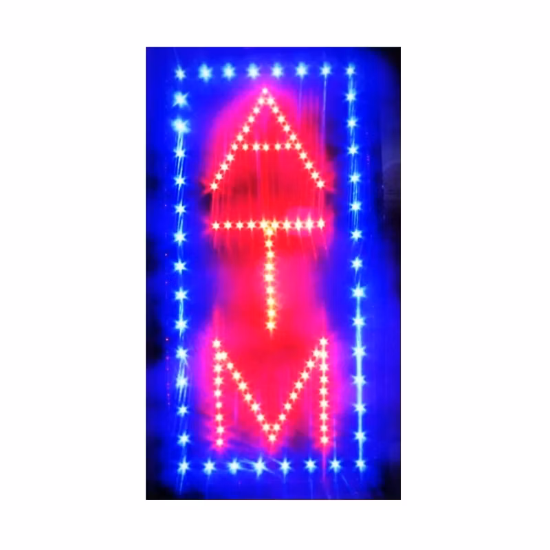 LED ATM Sign for Business LED Open Sign for ATM Electric Advertising Display Sign for ATM Business Store Window Home Decor