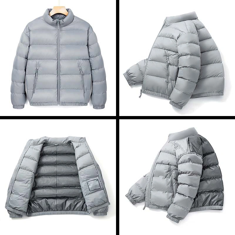 Custom Puffer Men&prime;s Winter Coat White Duck Down Padded Jacket for Warm Quilting Coat Black Plus Size Down Jackets