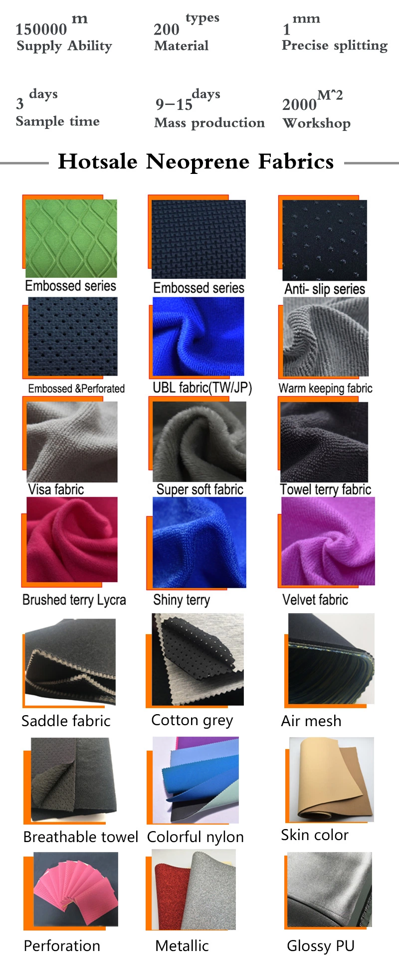 Small MOQ Breathable 4mm Warm Keeping Towel Fabric Neoprene