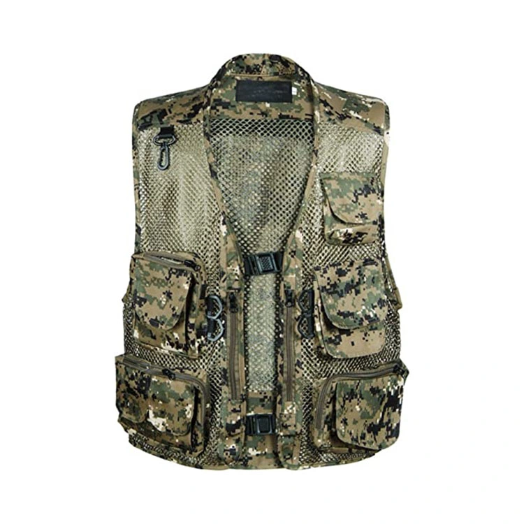 Men&prime; S Fishing Mesh Removable Vest with Multiple Pockets