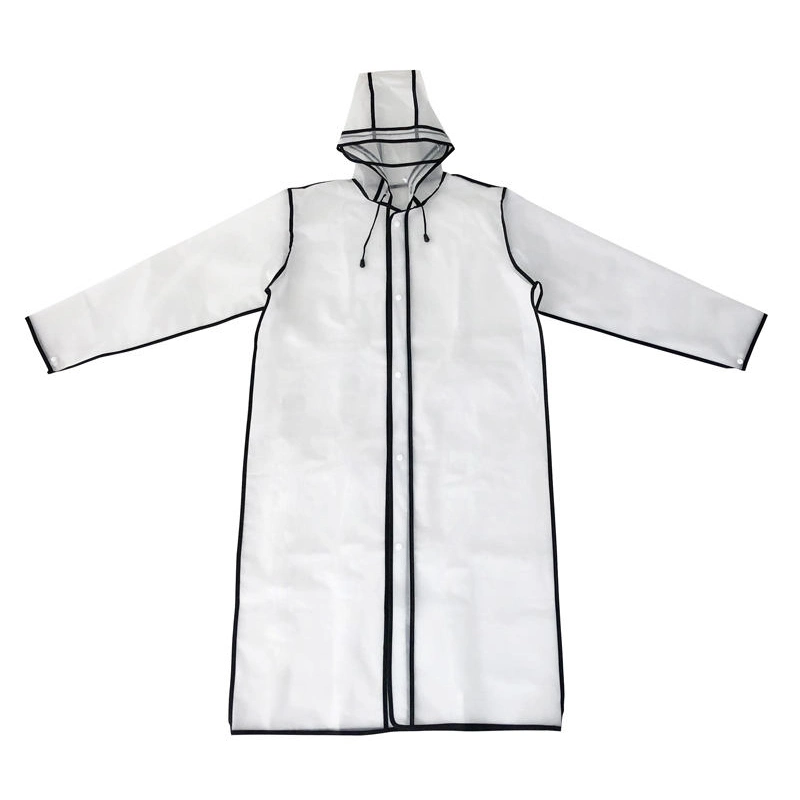 Wholesale Fashion PVC Adult Rain Coat Women Plastic Clear Raincoat