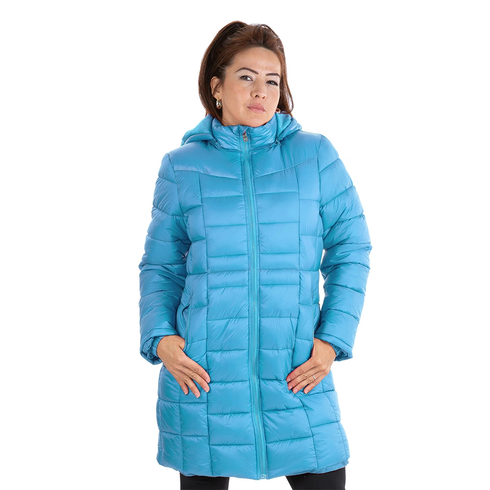 Women&prime;s Winter Hooded Long Padded Coat Down Jacket Ladies Puffer Jacket