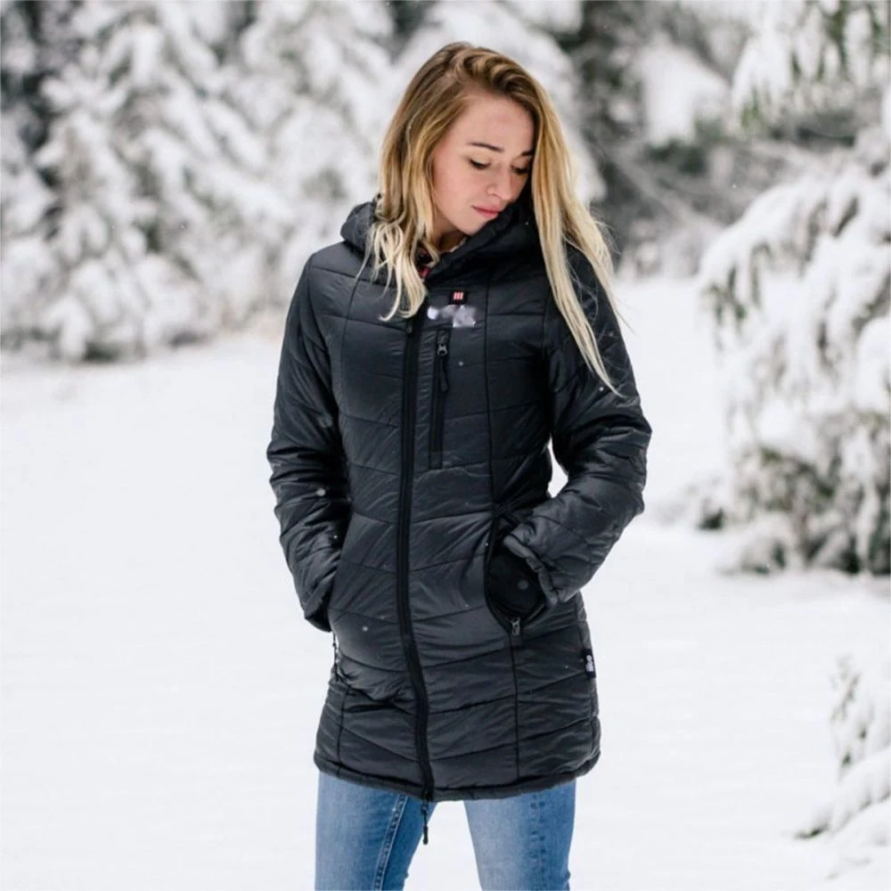 Women&prime;s Heated Jacket with 3 Temperature Settings and Stretchy Fabric