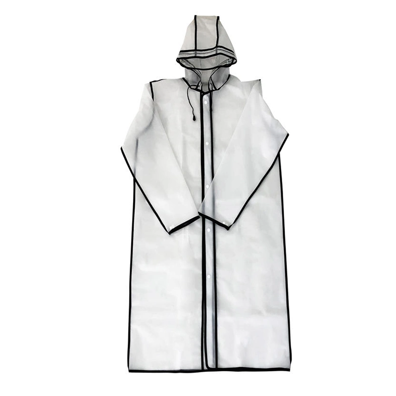 Wholesale Fashion PVC Adult Rain Coat Women Plastic Clear Raincoat