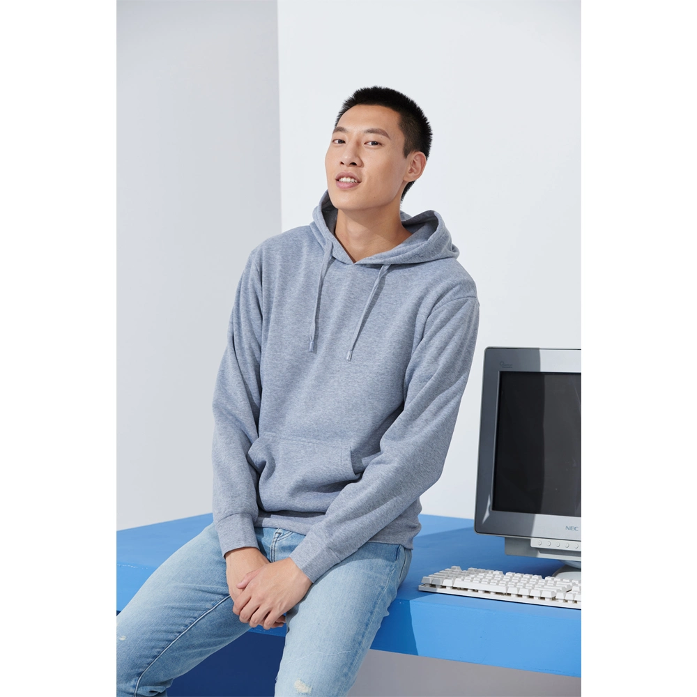 Men&prime; S Printing Emb Logo Customized Pullover with Hood Top Garment