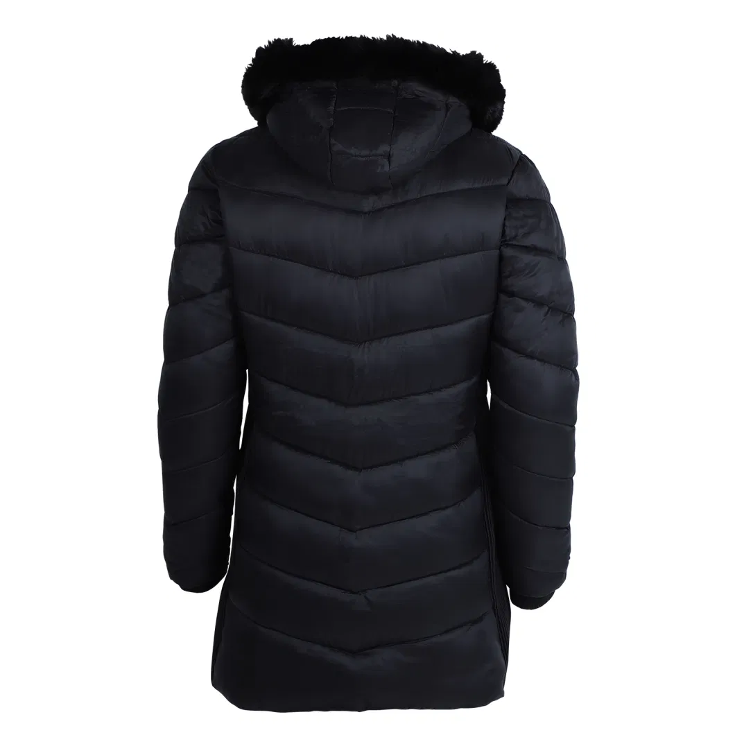 Women&prime; S Ultralight Fake Down Jacket Parka Long Winter Outdoor Coat