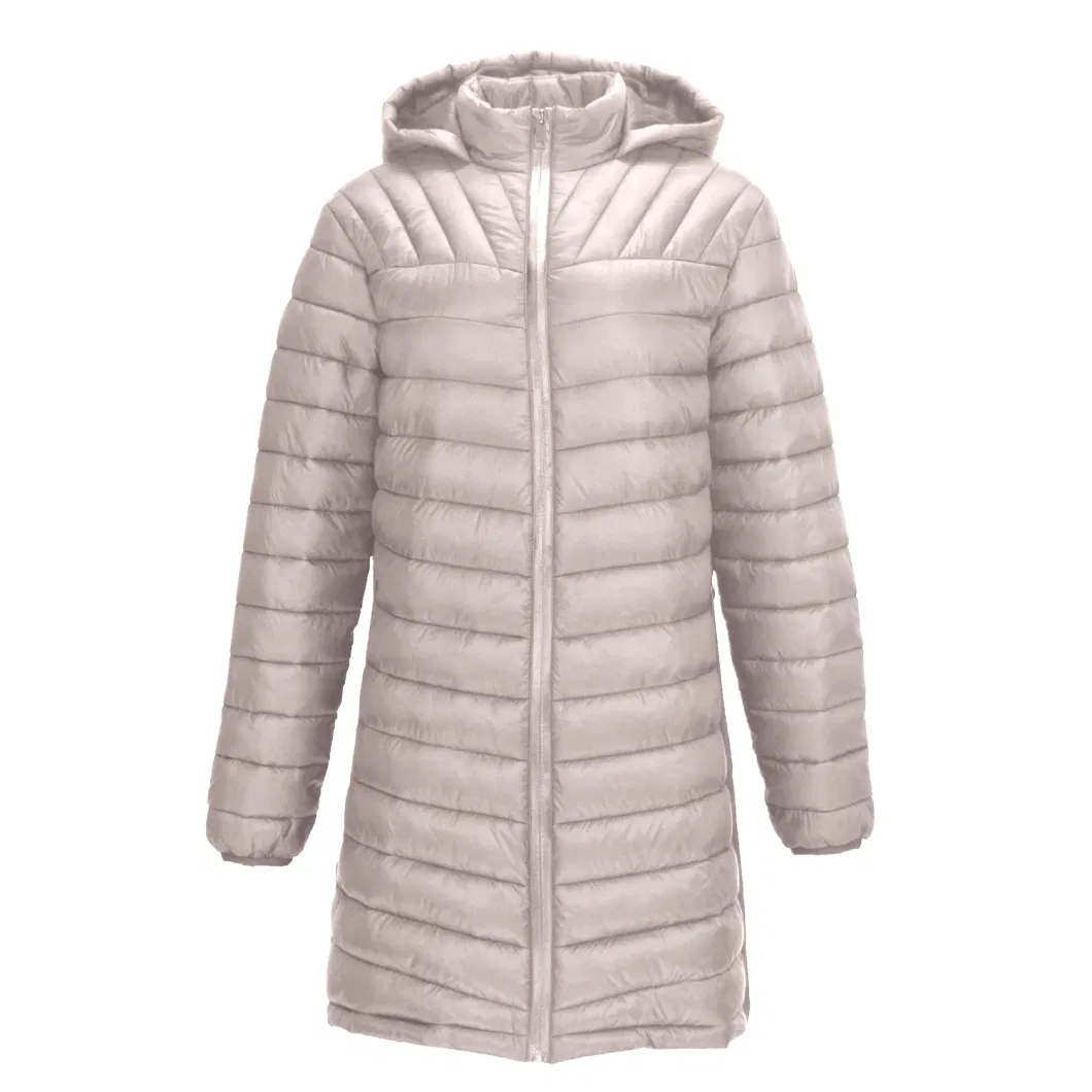 Ladies 20d Soft Shell Lightweight Soft Fur Lined PP Padding (faux-down) Jacket Winter Coats Long Jacket