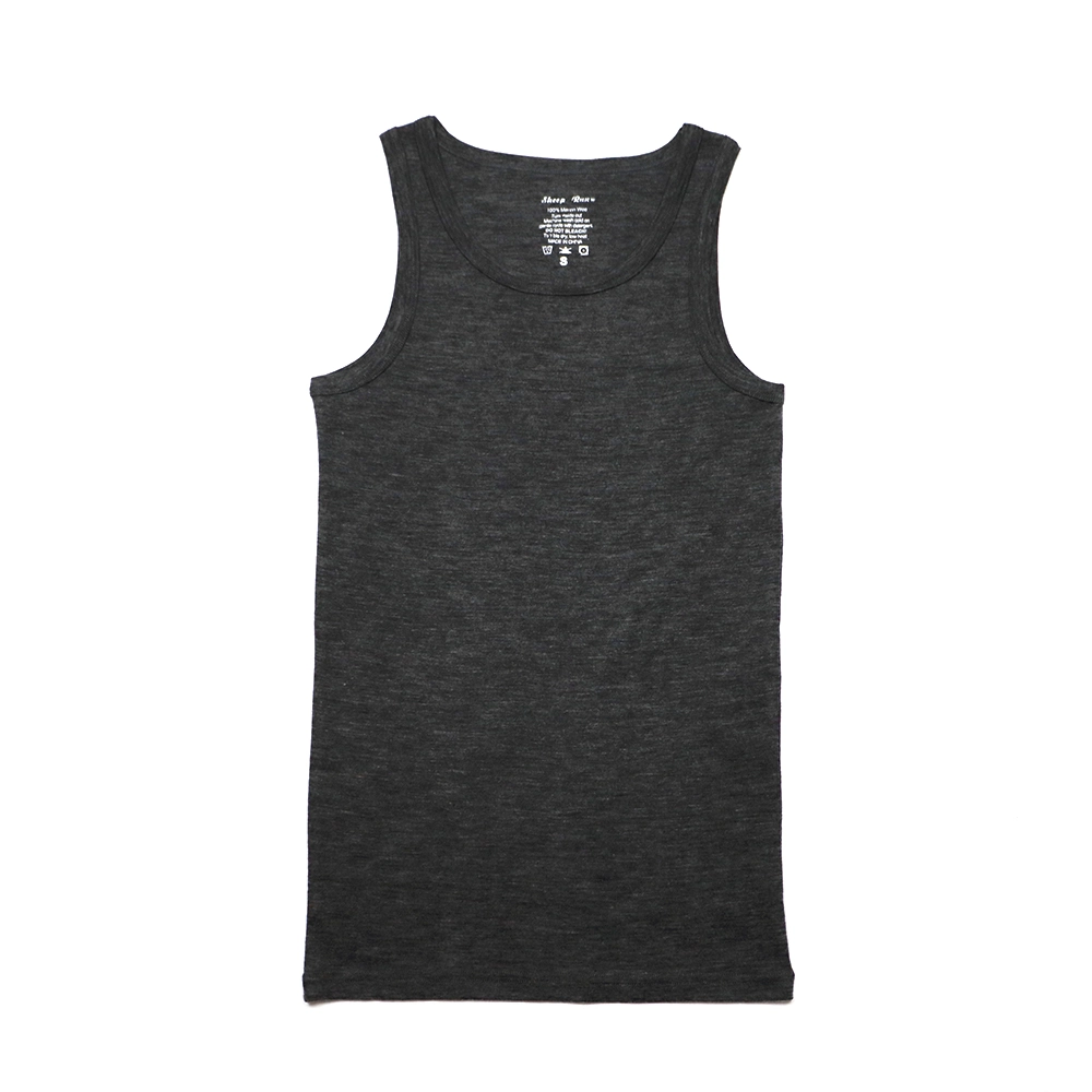 Men&prime; S Wicking Breathable Anti-Odor Merino Wool Tank Top Sleeveless Muscle Shirt