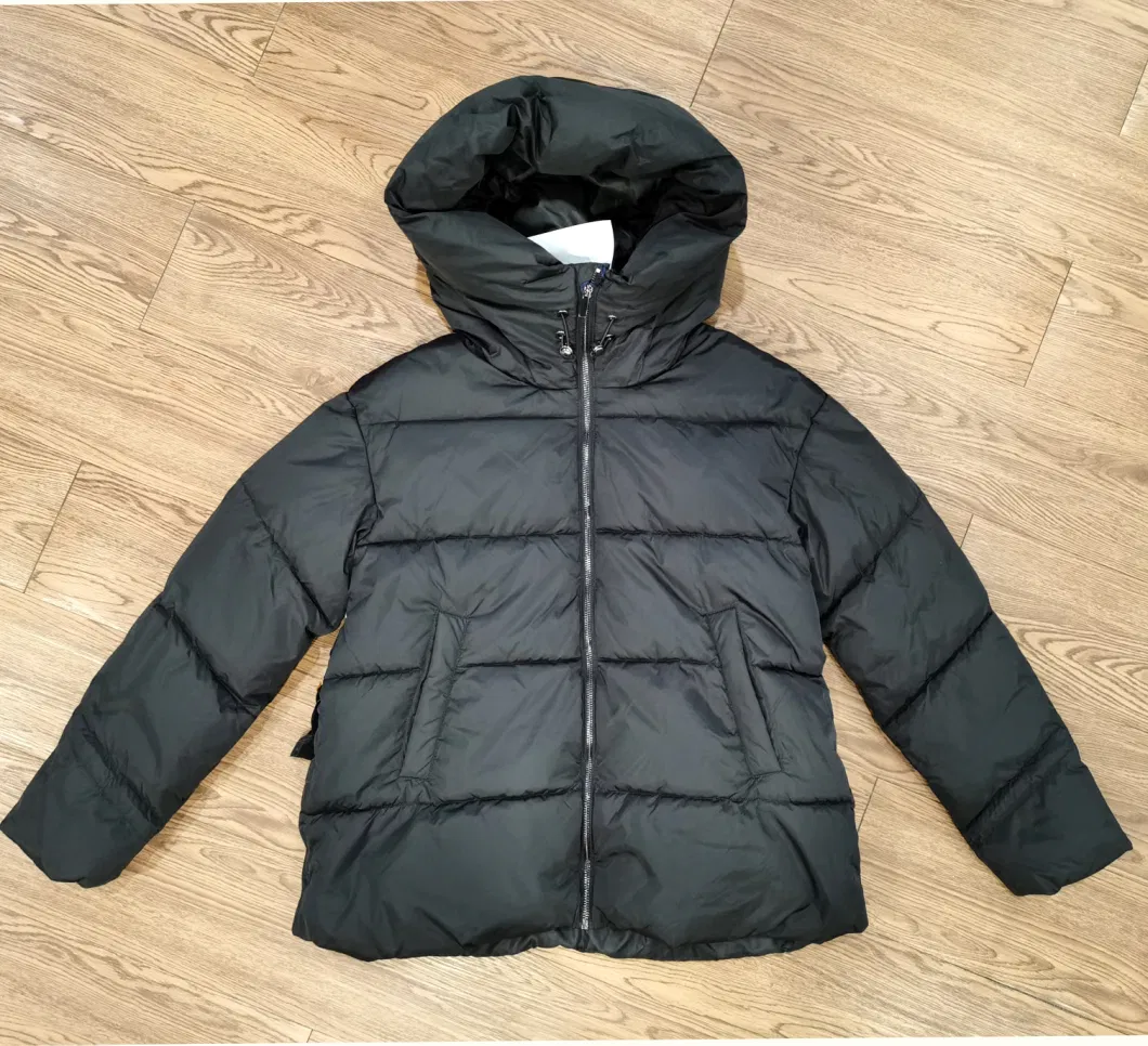 Ladies Fashion High Quality Puffer Padded Hood Jacket