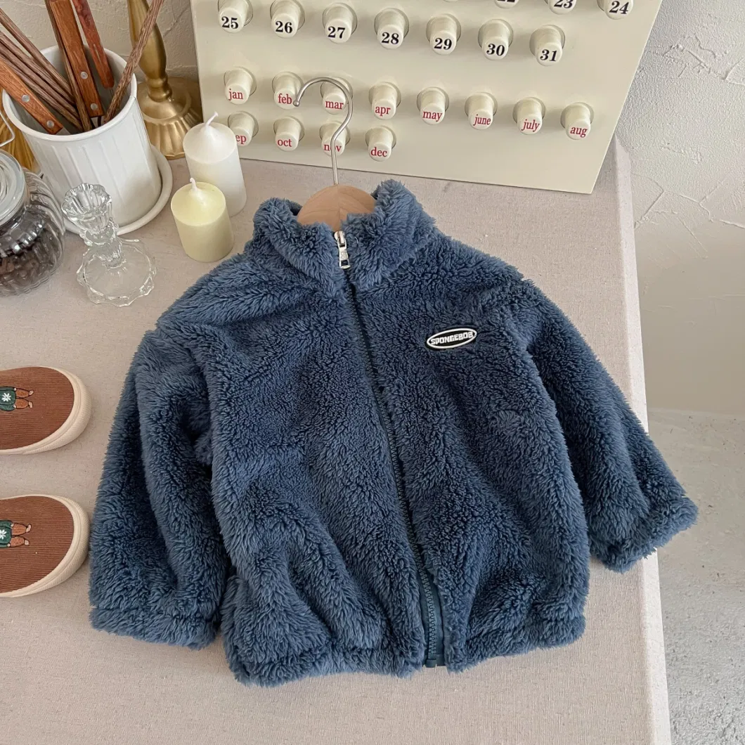 Flannel Children Boys Girls Jacket Fur Coat